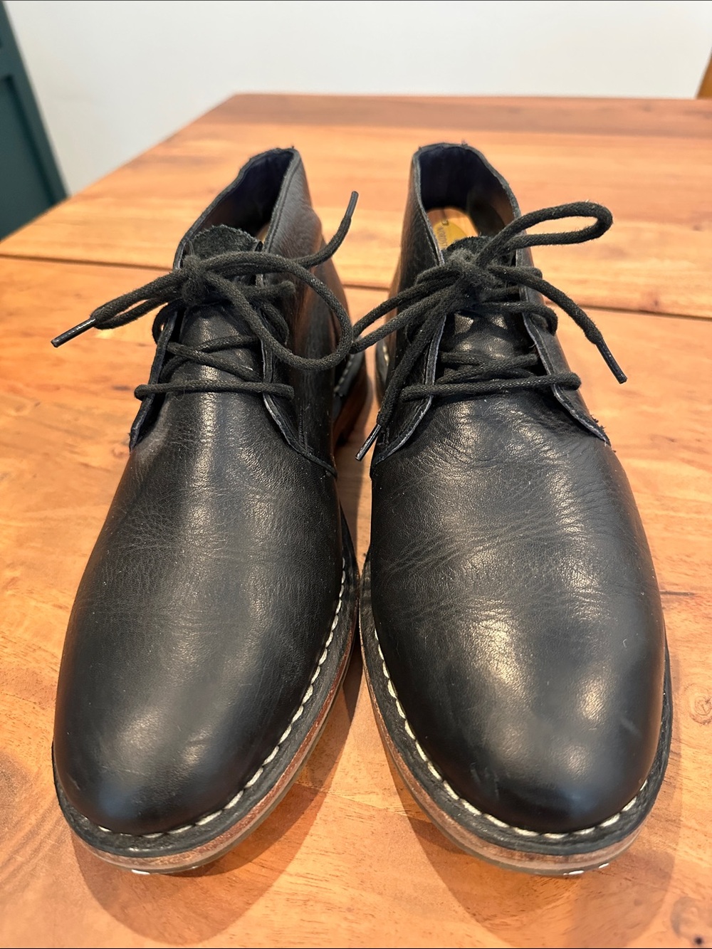 Men's Cole Haan Black Leather Lace-Up Dress Boots